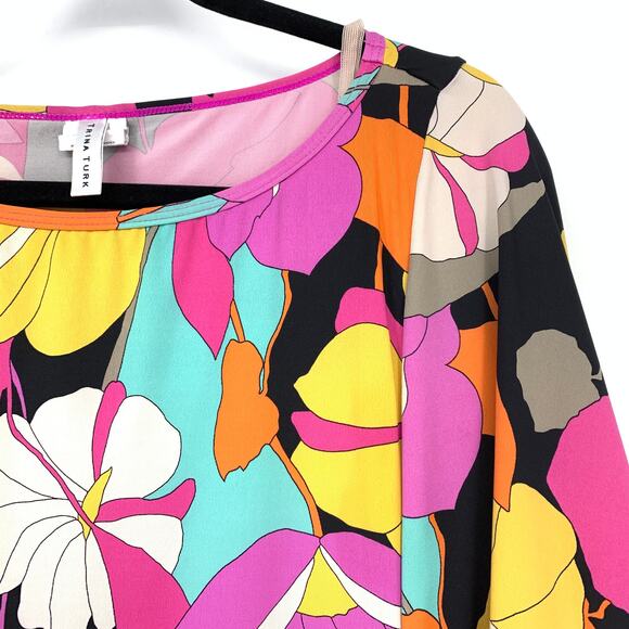 Trina Turk Oversized Tunic Cover Up Top Womens Size S Multicolored Floral Print - Picture 3 of 6